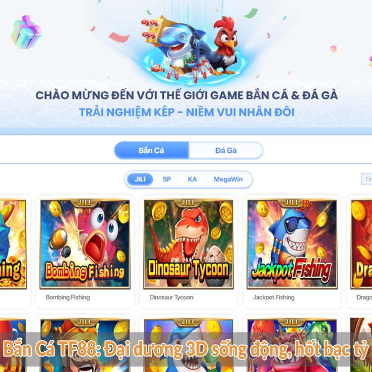 Bắn Cá TF88 – Đại dương 3D sống động, hốt bạc tỷ Bắn Cá TF88 - Đại dương 3D sống động, hốt bạc tỷ