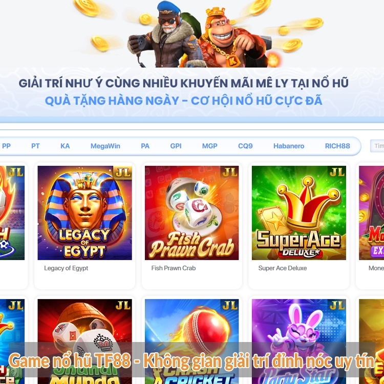 Game nổ hũ TF88 - Không gian giải trí đỉnh nóc uy tín