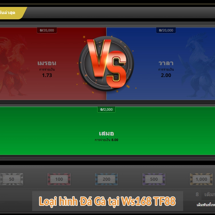 Loại hình Đá Gà tại Ws168 TF88